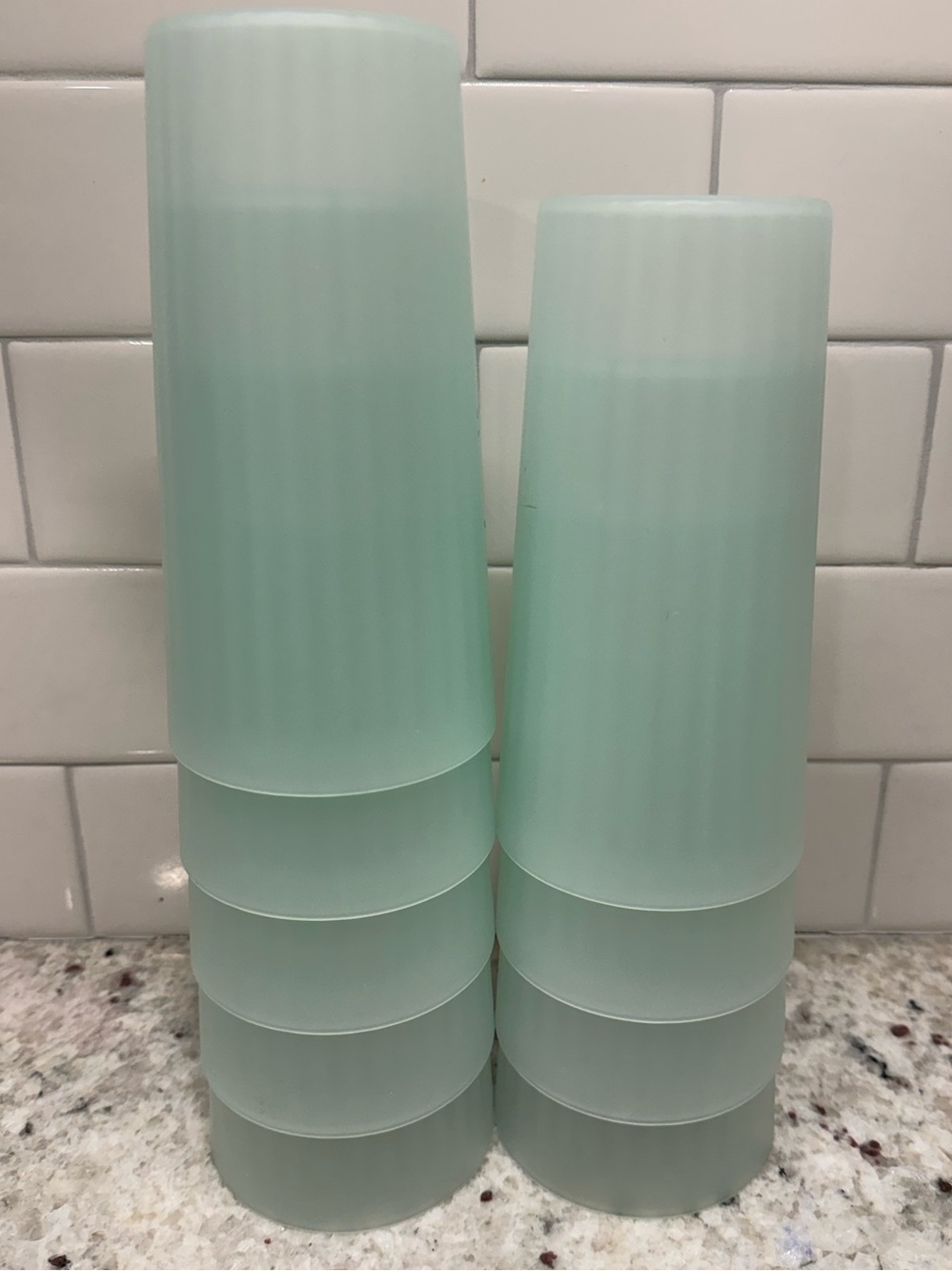 Target 24 oz. Frosted Mint Green Stackable Tumblers - Set of 9 NWT